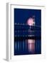 Mackinac Bridge Fireworks-Steve Gadomski-Framed Photographic Print