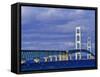 Mackinac Bridge, Michigan, USA-Chuck Haney-Framed Stretched Canvas