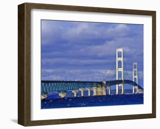 Mackinac Bridge, Michigan, USA-Chuck Haney-Framed Premium Photographic Print