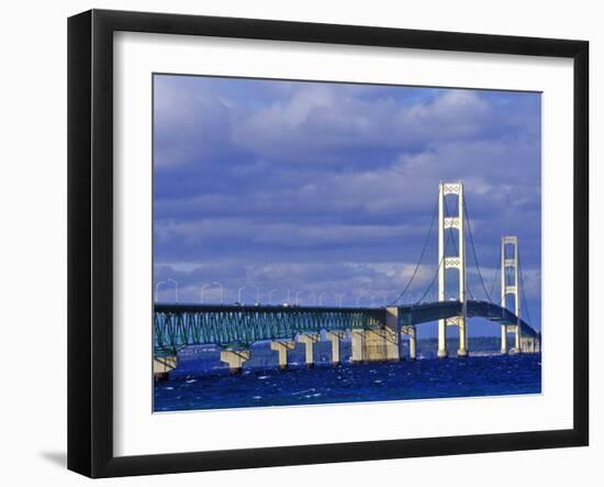 Mackinac Bridge, Michigan, USA-Chuck Haney-Framed Premium Photographic Print