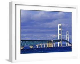 Mackinac Bridge, Michigan, USA-Chuck Haney-Framed Premium Photographic Print