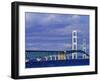 Mackinac Bridge, Michigan, USA-Chuck Haney-Framed Photographic Print