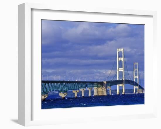 Mackinac Bridge, Michigan, USA-Chuck Haney-Framed Photographic Print