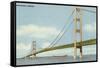 Mackinac Bridge, Michigan-null-Framed Stretched Canvas