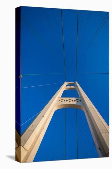 Mackinac Bridge South Tower-Steve Gadomski-Stretched Canvas