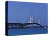 Mackinac Bridge, Straits of Mackinac Between Lakes Michigan and Huron, Michigan, USA-Walter Bibikow-Stretched Canvas