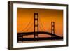 Mackinac Bridge Sunset-Steve Gadomski-Framed Photographic Print