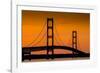 Mackinac Bridge Sunset-Steve Gadomski-Framed Photographic Print