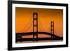 Mackinac Bridge Sunset-Steve Gadomski-Framed Photographic Print