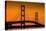 Mackinac Bridge Sunset-Steve Gadomski-Stretched Canvas