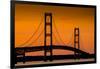 Mackinac Bridge Sunset-Steve Gadomski-Framed Photographic Print