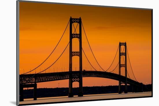 Mackinac Bridge Sunset-Steve Gadomski-Mounted Photographic Print
