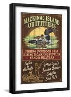 Mackinac Island, Michigan - Loon Outfitters-Lantern Press-Framed Art Print