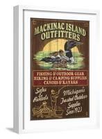 Mackinac Island, Michigan - Loon Outfitters-Lantern Press-Framed Art Print