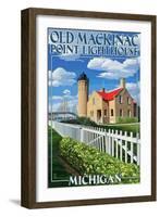 Mackinac Island, Michigan - Old Mackinac Lighthouse-Lantern Press-Framed Art Print