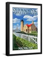 Mackinac Island, Michigan - Old Mackinac Lighthouse-Lantern Press-Framed Art Print