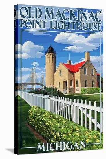 Mackinac Island, Michigan - Old Mackinac Lighthouse-Lantern Press-Stretched Canvas