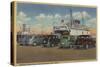 Mackinaw City, MI - View of MI State Ferry Dock-Lantern Press-Stretched Canvas