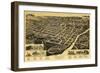 Macon, Georgia - Panoramic Map-Lantern Press-Framed Art Print