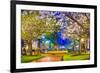 Macon, Georgia, USA Downtown with Spring Cherry Blossoms at 3Rd Street Park.-SeanPavonePhoto-Framed Photographic Print