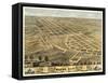 Macon, Missouri - Panoramic Map-Lantern Press-Framed Stretched Canvas