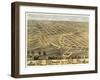 Macon, Missouri - Panoramic Map-Lantern Press-Framed Art Print