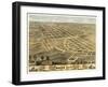 Macon, Missouri - Panoramic Map-Lantern Press-Framed Art Print