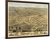 Macon, Missouri - Panoramic Map-Lantern Press-Framed Art Print