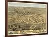 Macon, Missouri - Panoramic Map-Lantern Press-Framed Art Print