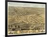 Macon, Missouri - Panoramic Map-Lantern Press-Framed Art Print