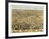 Macon, Missouri - Panoramic Map-Lantern Press-Framed Art Print