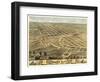 Macon, Missouri - Panoramic Map-Lantern Press-Framed Art Print