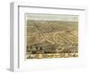 Macon, Missouri - Panoramic Map-Lantern Press-Framed Art Print