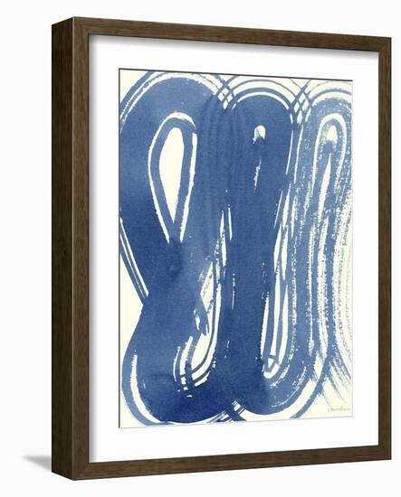 Macrame Blue V-Vanna Lam-Framed Art Print