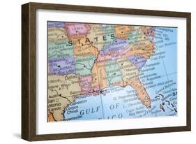 Macro Globe Map Detail 01-Kent Weakley-Framed Photographic Print