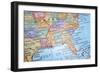 Macro Globe Map Detail 01-Kent Weakley-Framed Photographic Print