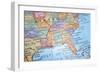 Macro Globe Map Detail 01-Kent Weakley-Framed Photographic Print