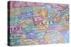 Macro Globe Map Detail 03-Kent Weakley-Stretched Canvas