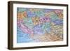 Macro Globe Map Detail 08-Kent Weakley-Framed Photographic Print