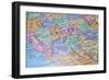 Macro Globe Map Detail 08-Kent Weakley-Framed Photographic Print