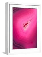 Macro of a Beautiful Pink Stone Cut and Polished with an Interesting Pattern-wollertz-Framed Photographic Print