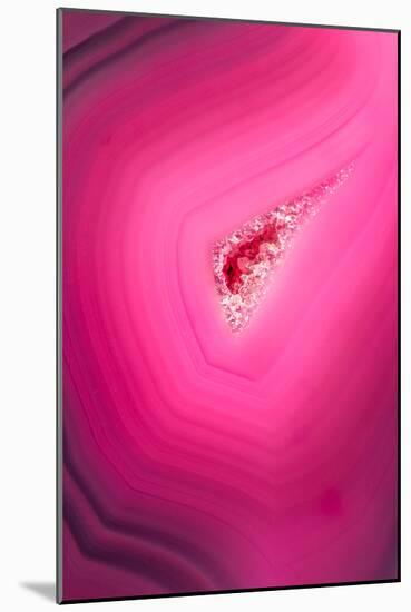 Macro of a Beautiful Pink Stone Cut and Polished with an Interesting Pattern-wollertz-Mounted Photographic Print