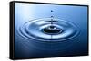Macro Shot of Water Drop Falling-Jag_cz-Framed Stretched Canvas