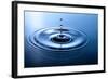 Macro Shot of Water Drop Falling-Jag_cz-Framed Photographic Print