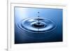 Macro Shot of Water Drop Falling-Jag_cz-Framed Photographic Print