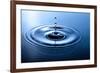 Macro Shot of Water Drop Falling-Jag_cz-Framed Photographic Print