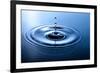 Macro Shot of Water Drop Falling-Jag_cz-Framed Photographic Print