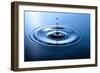 Macro Shot of Water Drop Falling-Jag_cz-Framed Photographic Print