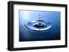 Macro Shot of Water Drop Falling-Jag_cz-Framed Photographic Print