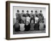 Macy's Department Store Detectives with Their Backs Turned So as Not to Reveal Their Identity-Nina Leen-Framed Photographic Print